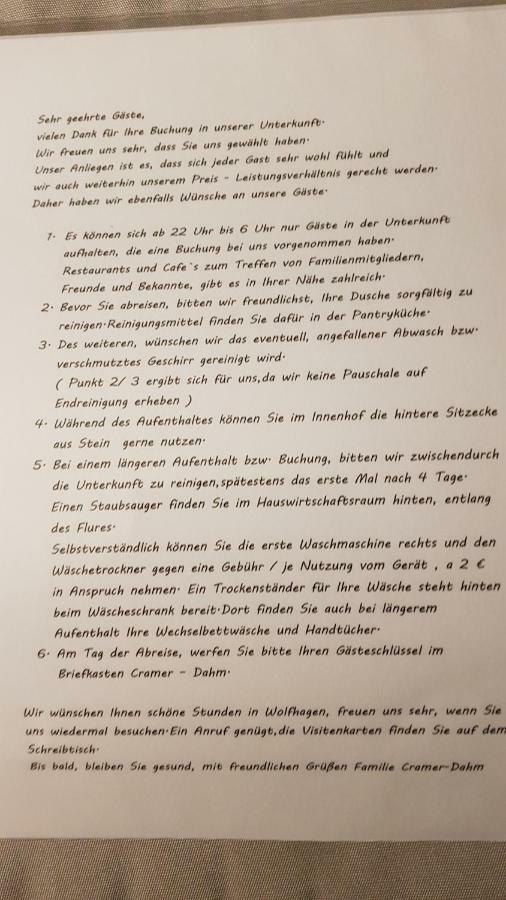 Monteurs-Ferienwohnung Wolfhagen Eksteriør billede